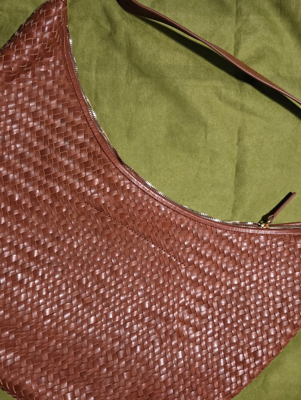 Madewell Woven Leather Shoulder Bag - Brown - Picture 3 of 3
